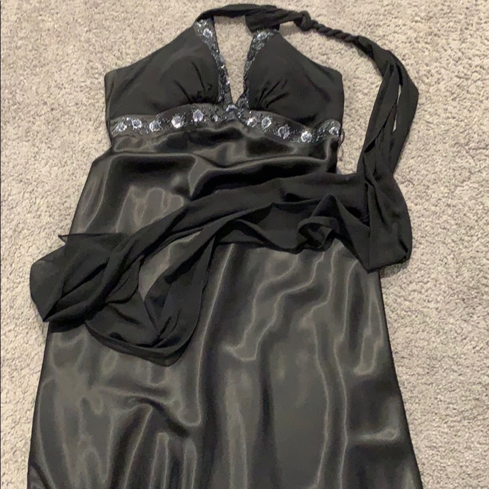 Black sequin gown